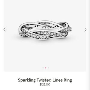 Pandora Sparkling Twisted Ring (NOT BRAND NEW)